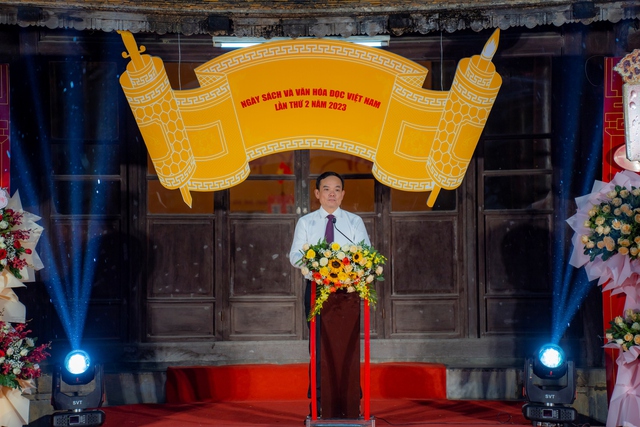 Phó Thủ tướng Chính phủ Trần Lưu Quang phát biểu khai mạc Ngày Sách và Văn hóa đọc Việt Nam lần thứ 2 diễn ra tại TP. Huế - Ảnh: VGP/Lê Hoàng