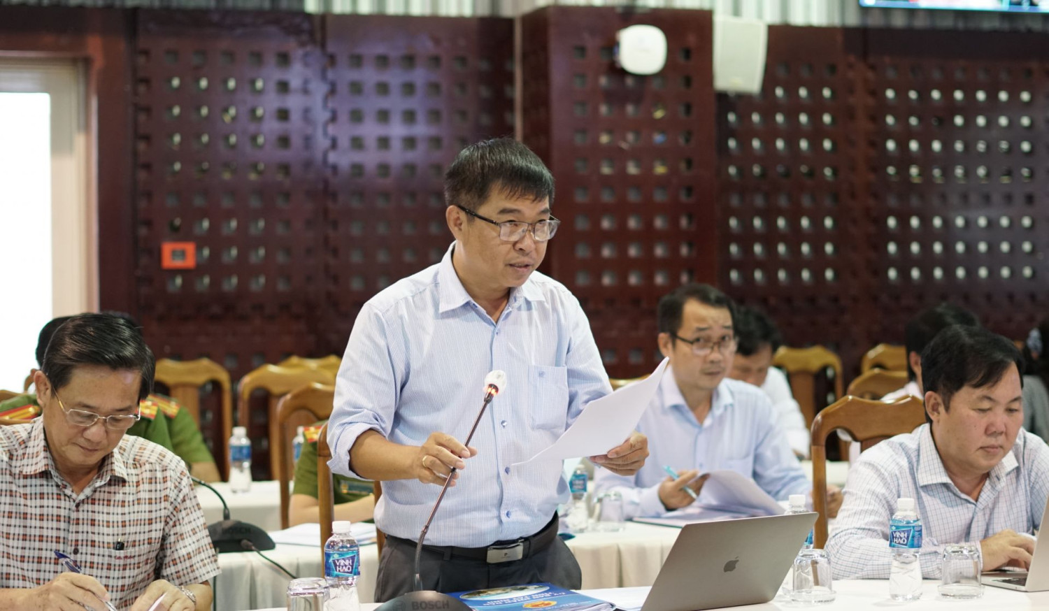 Giám đốc Sở Thông tin và Truyền thông Nguyễn Tấn Đức phát biểu.