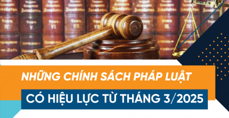 Những chính sách pháp luật có hiệu lực tháng 3/2025